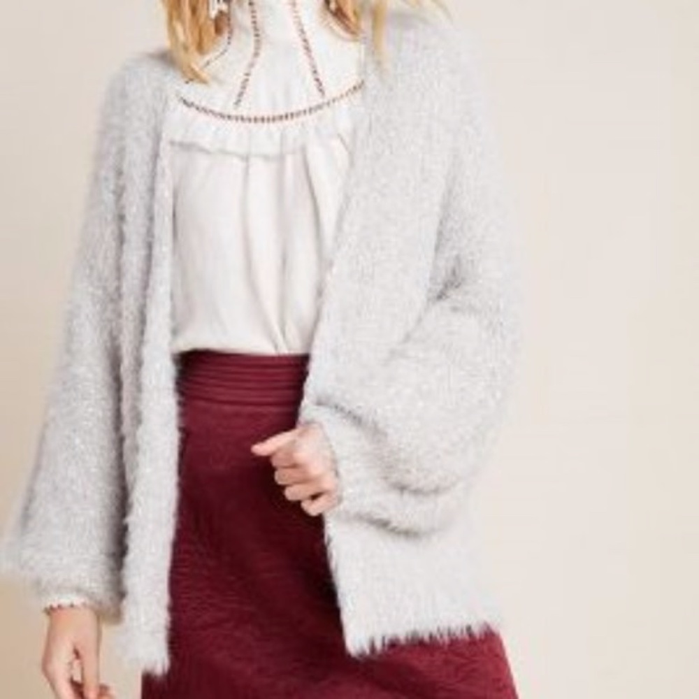 NWT Anthropologie Charlotte Eyelash Cardigan Coat One Size - Picture 4 of 6